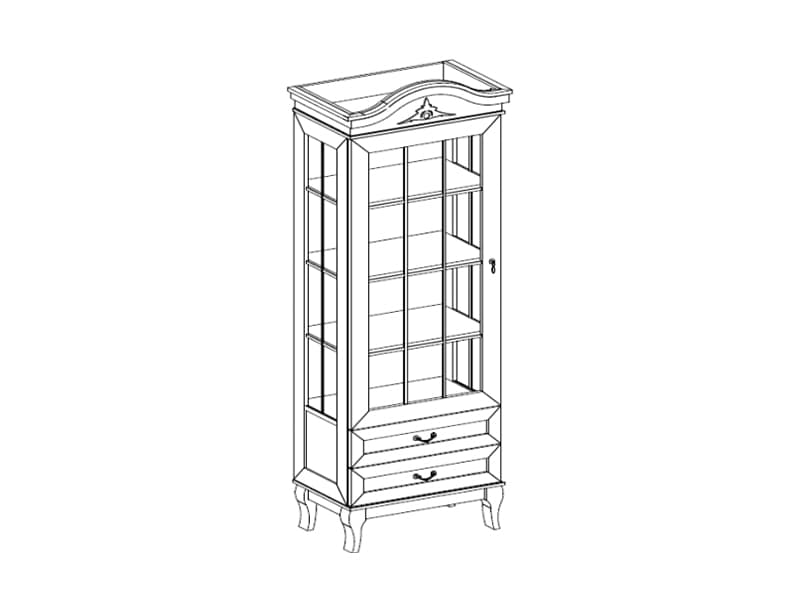 Витрина Стефани - 1, орех