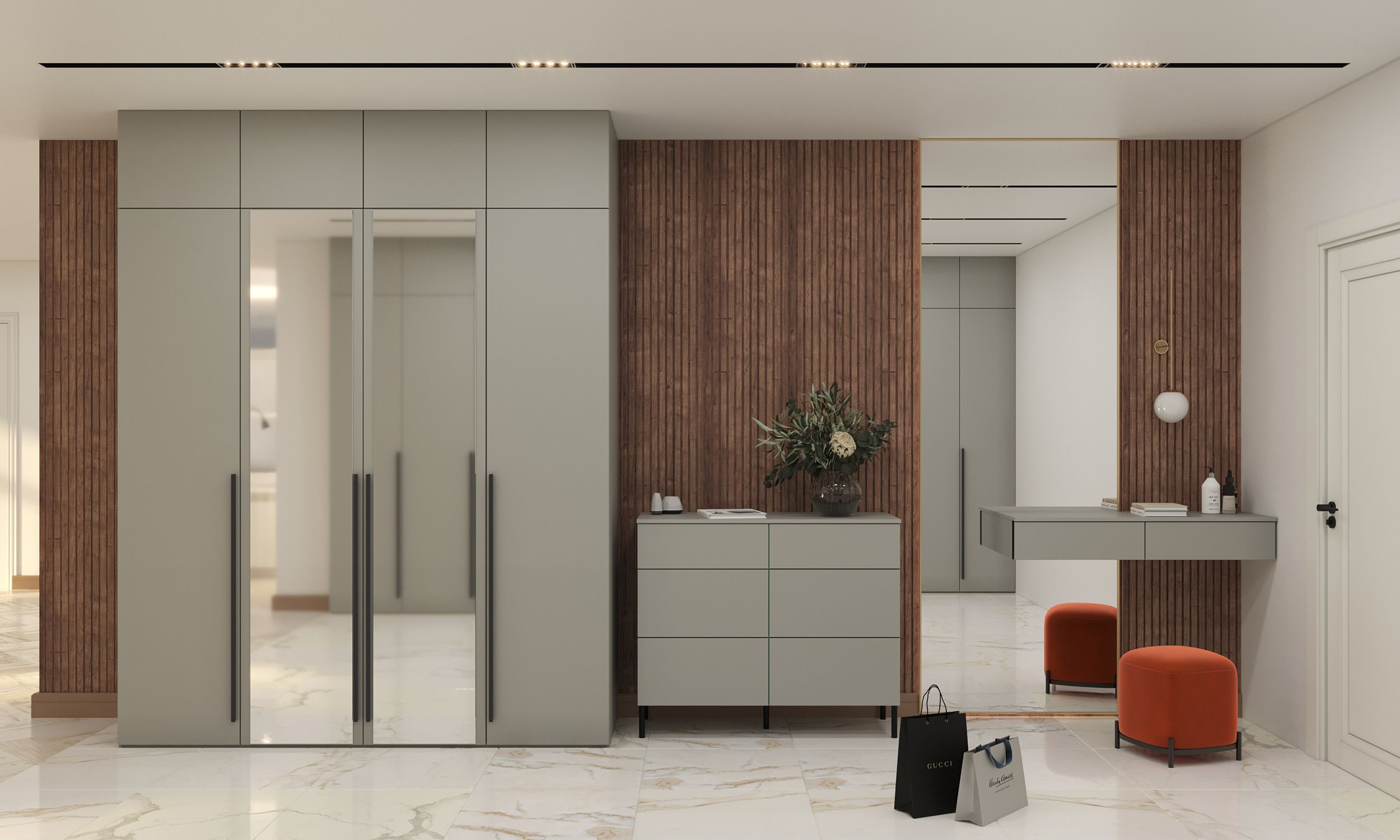 Тумба прикроватная с 2 ящиками Сиэтл, серый