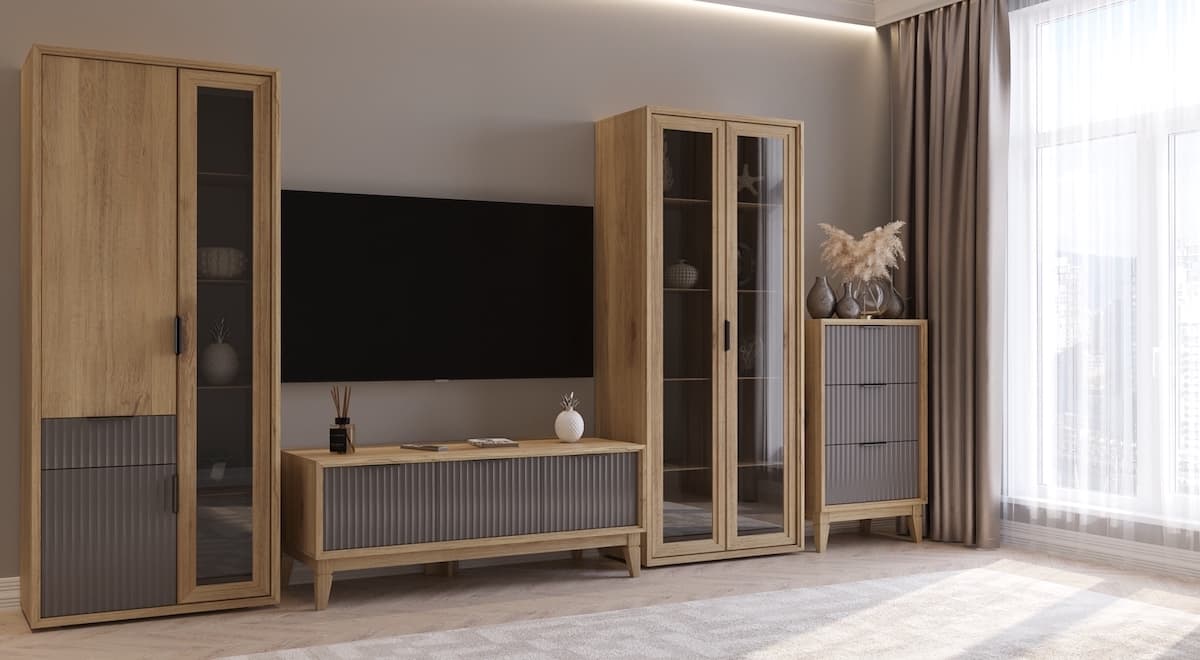 Витрина Тифани - 2, дуб золотой