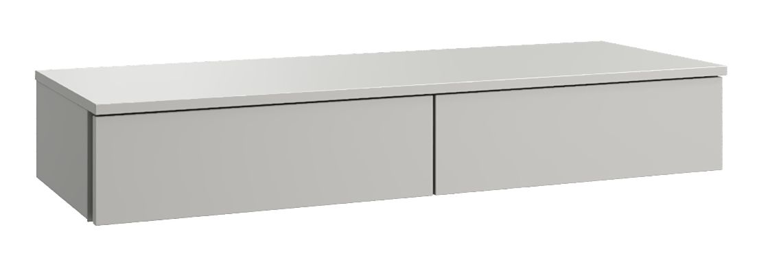 Консоль подвесная 2 ящика Сиэтл, серый