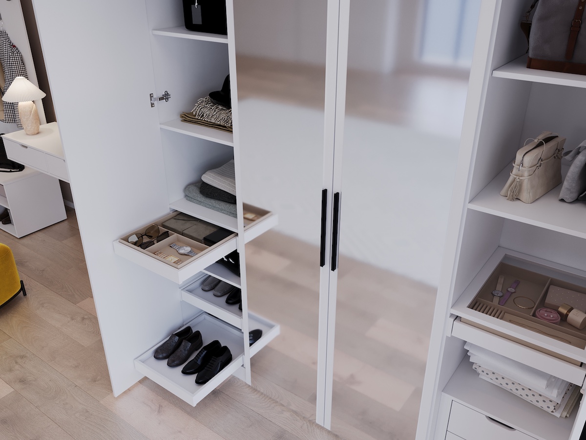 Антресоль Даллас ,двухдверный ,Белый  