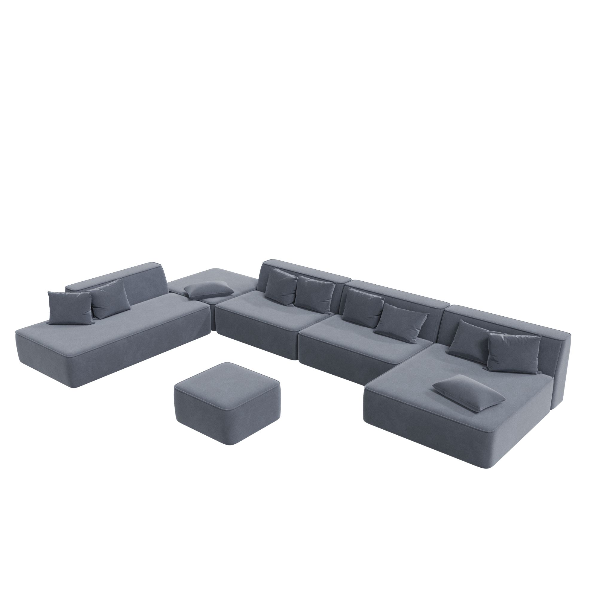 Диван Нафанаил ,серый  