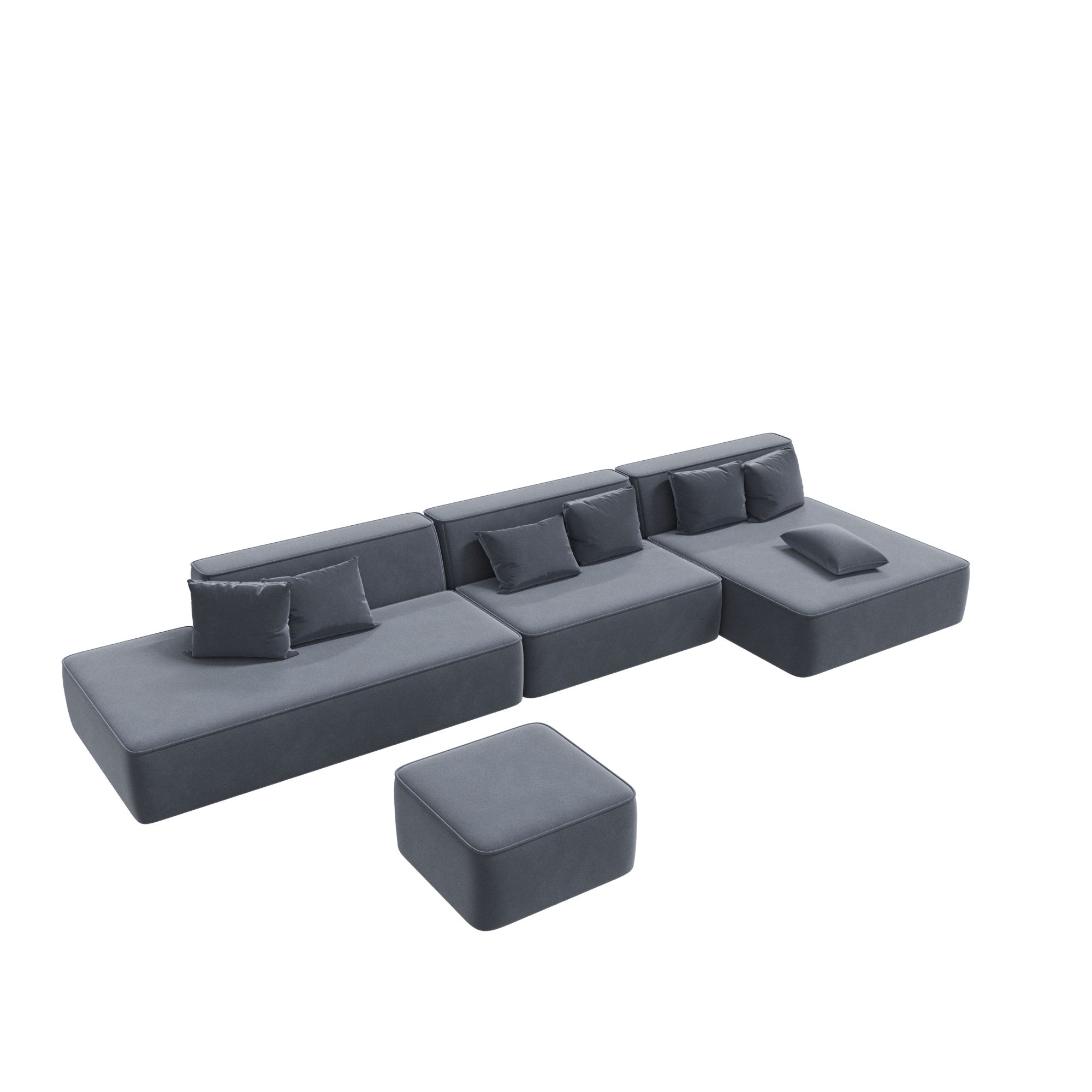 Диван Нафанаил ,серый  