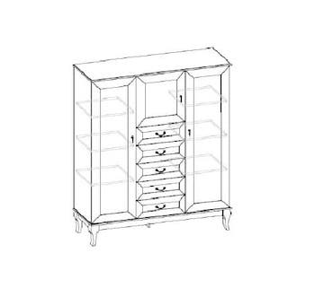 Комод Стефани -5.2, дуб белый